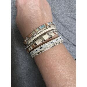 Layered Boho Multi Layered Magnetic Closure Bracelet Women‎ 7.5" Jewelry DBU-B